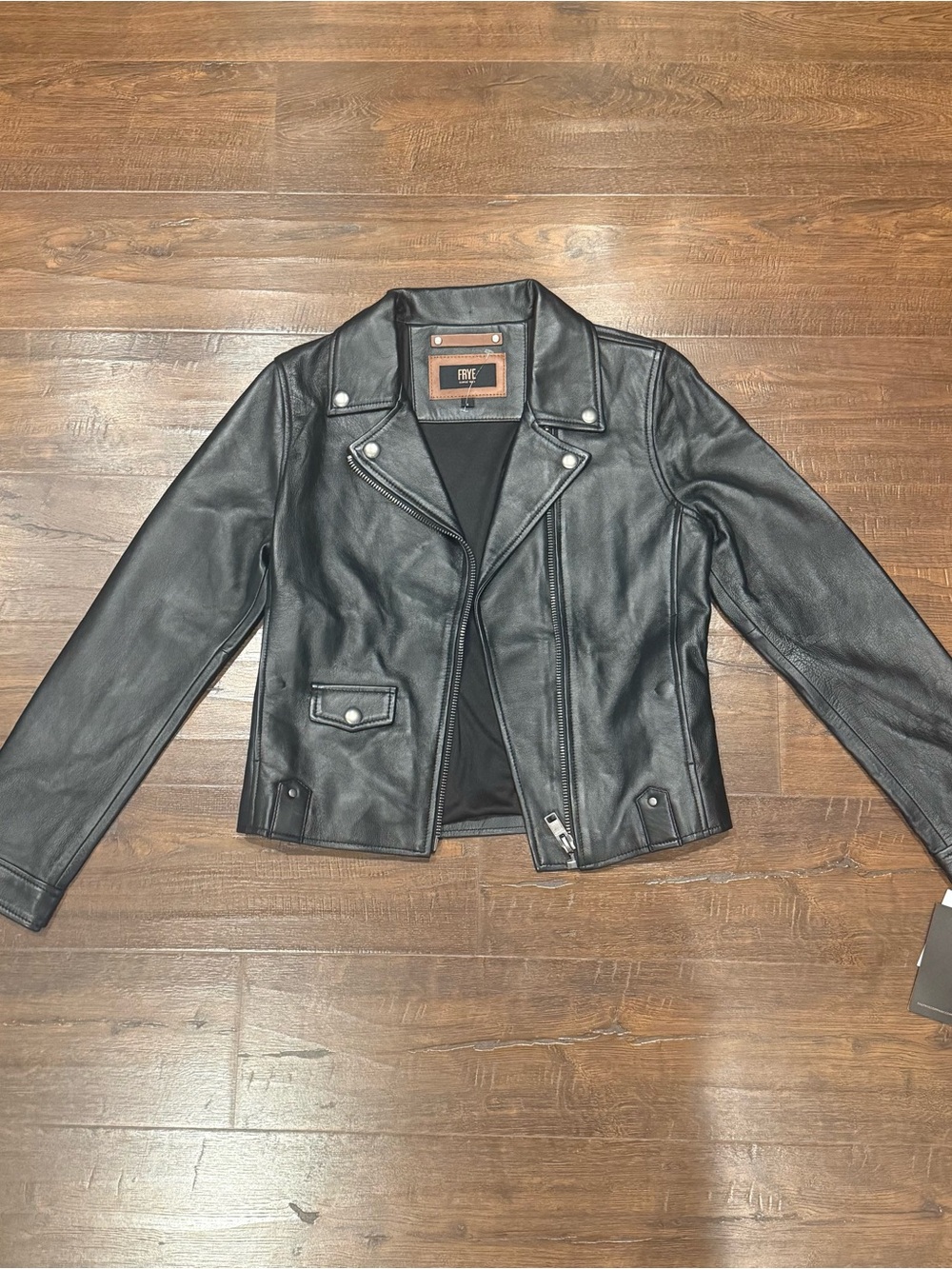 NWT Frye Leather Moto Biker Jacket